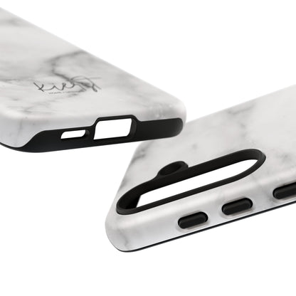 Lived-In White and Grey Marble Samsung Galaxy Case | Soft Strength, Redefined