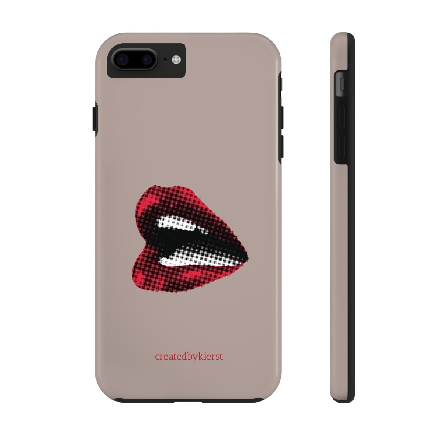 Vintage Newspaper Red Lips iPhone Case