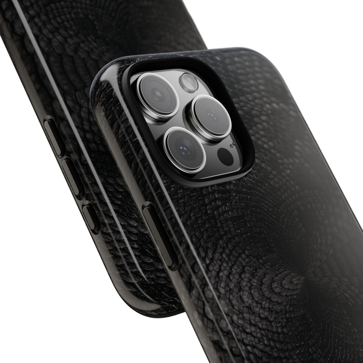 Black + Grey Snake Print iPhone Case