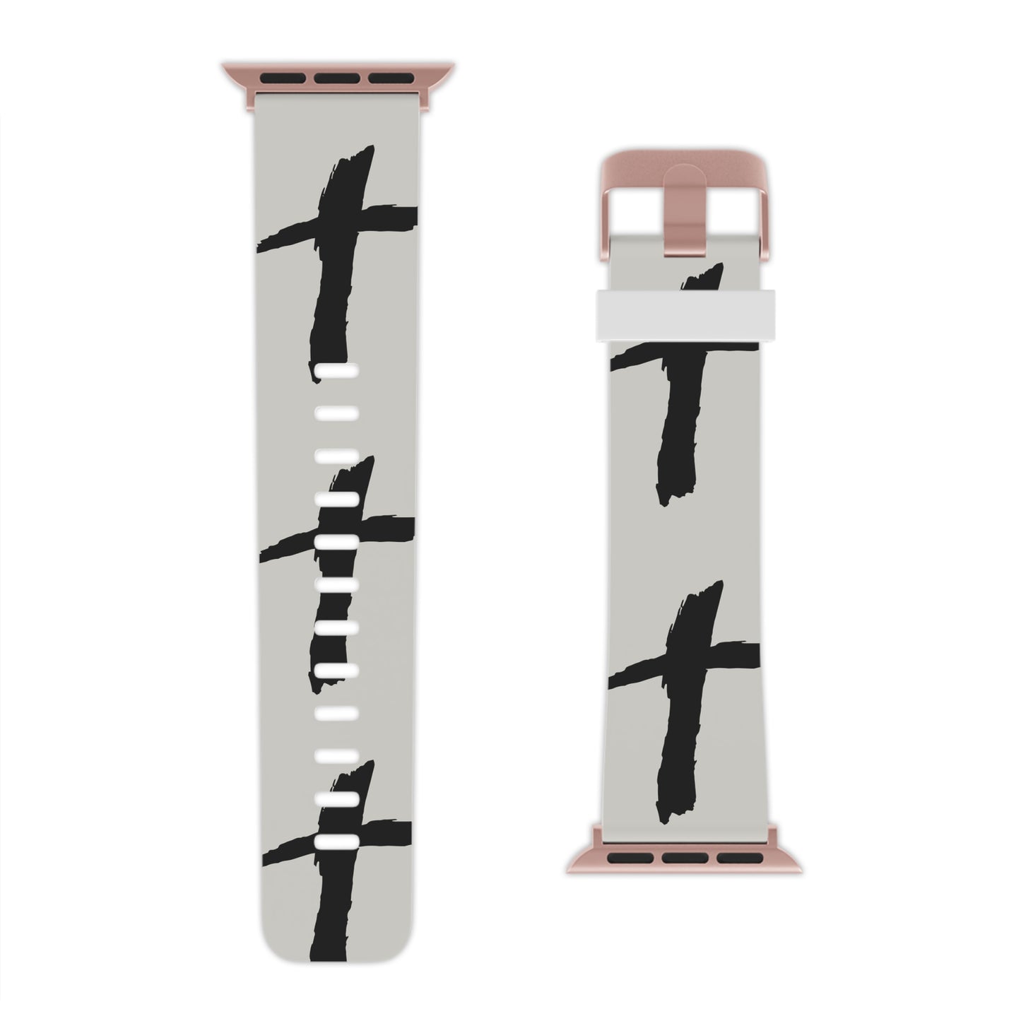 Black Brushstroke Cross Apple Watch Band