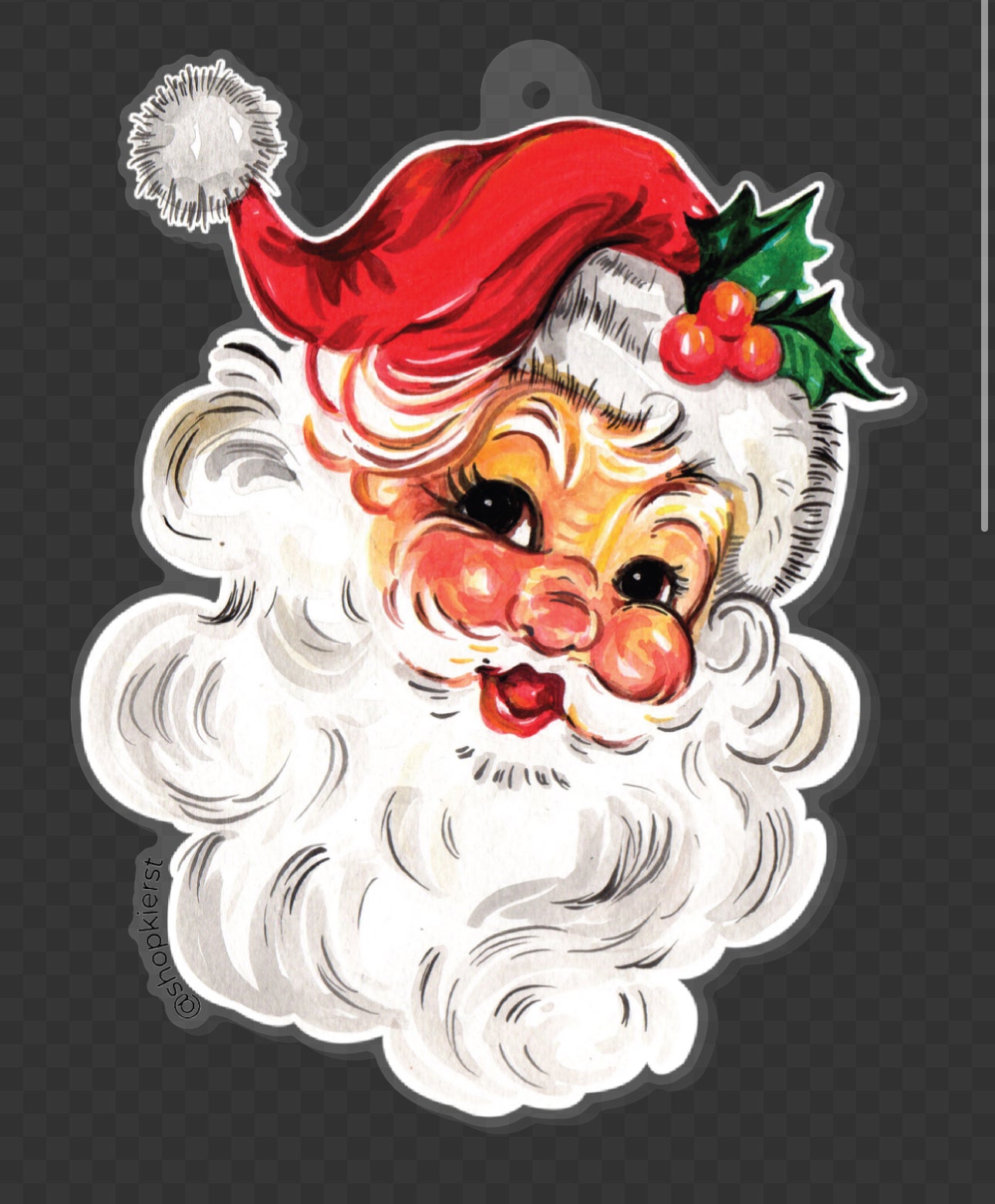 Nostalgic 90s Santa Ornament + Keychain