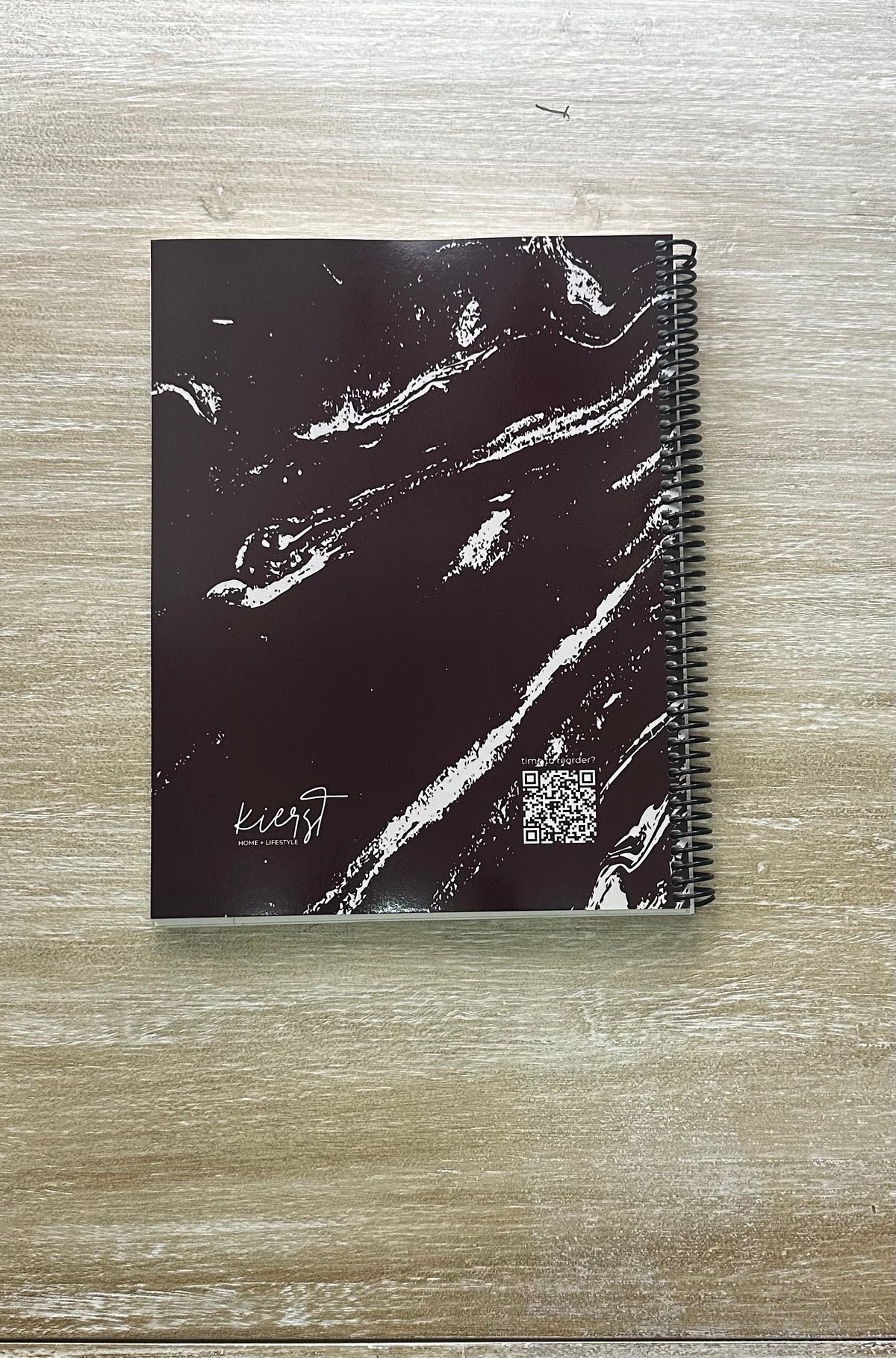 Cream Marble on Signature Velvet Noir Notebook