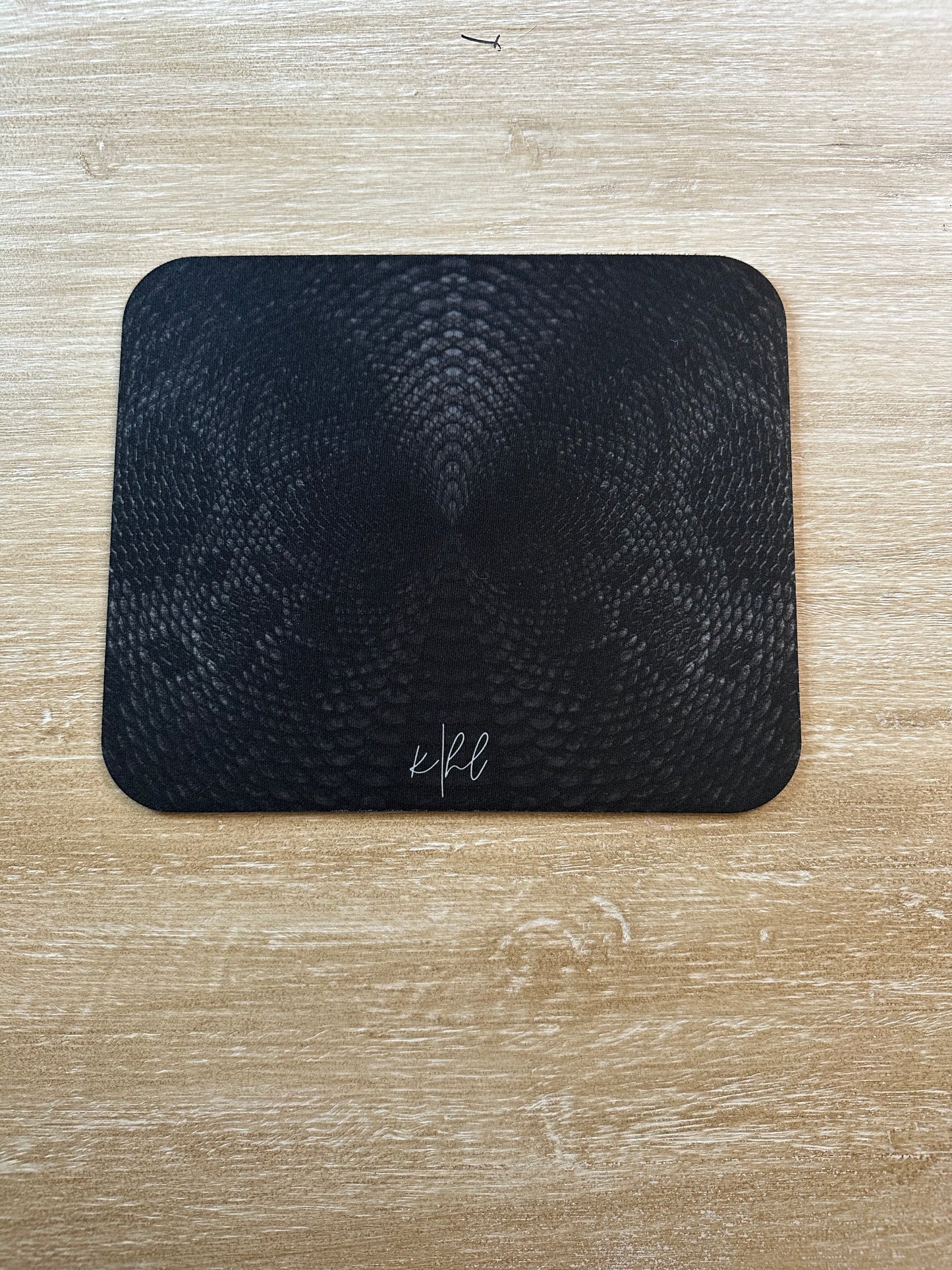 Black Snake Print Mouse Pad