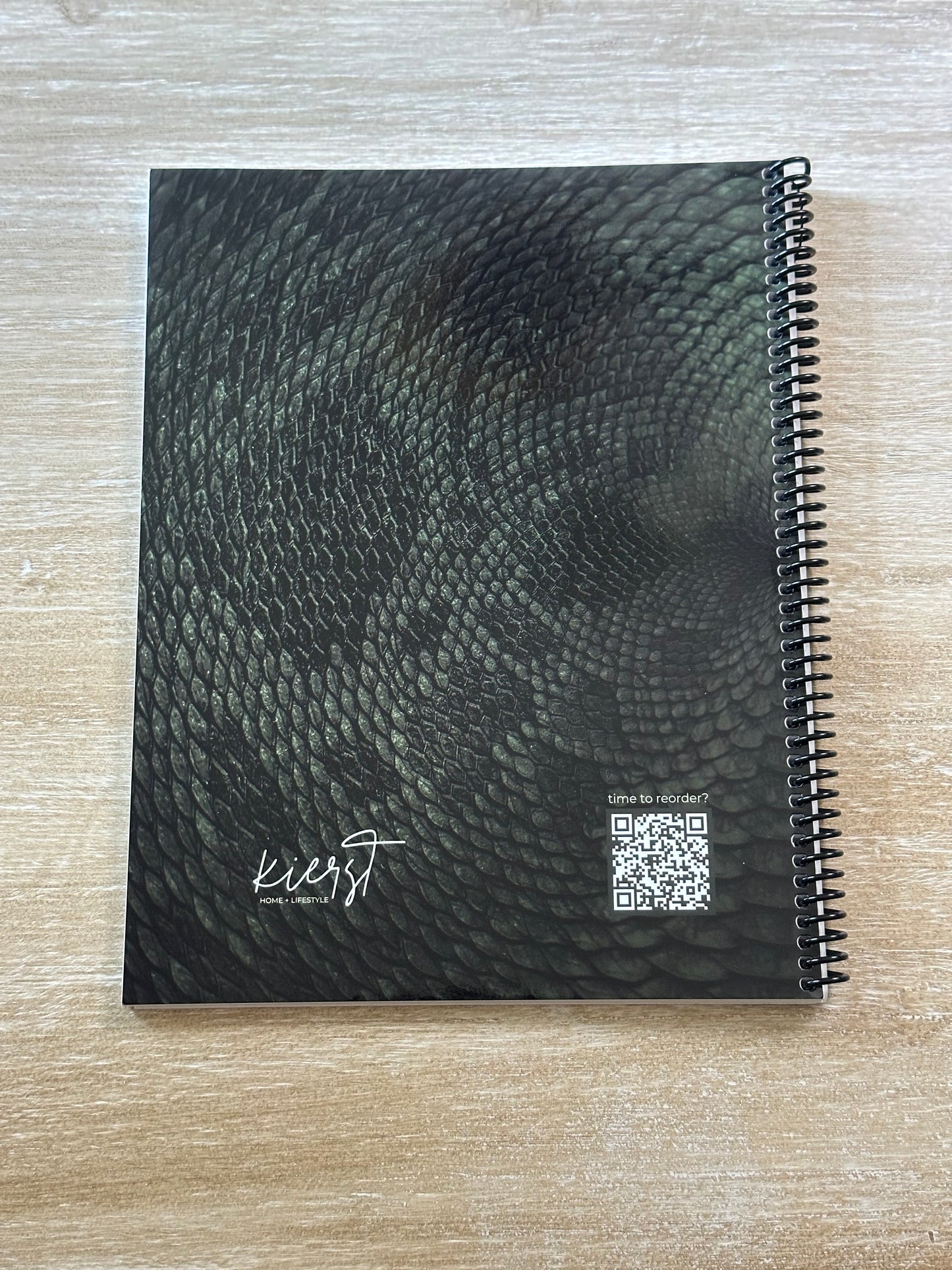Deep Rich Green Snake Print Notebook