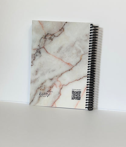 Warm White Marble Notebook | Organic Elegance for Everyday Notes