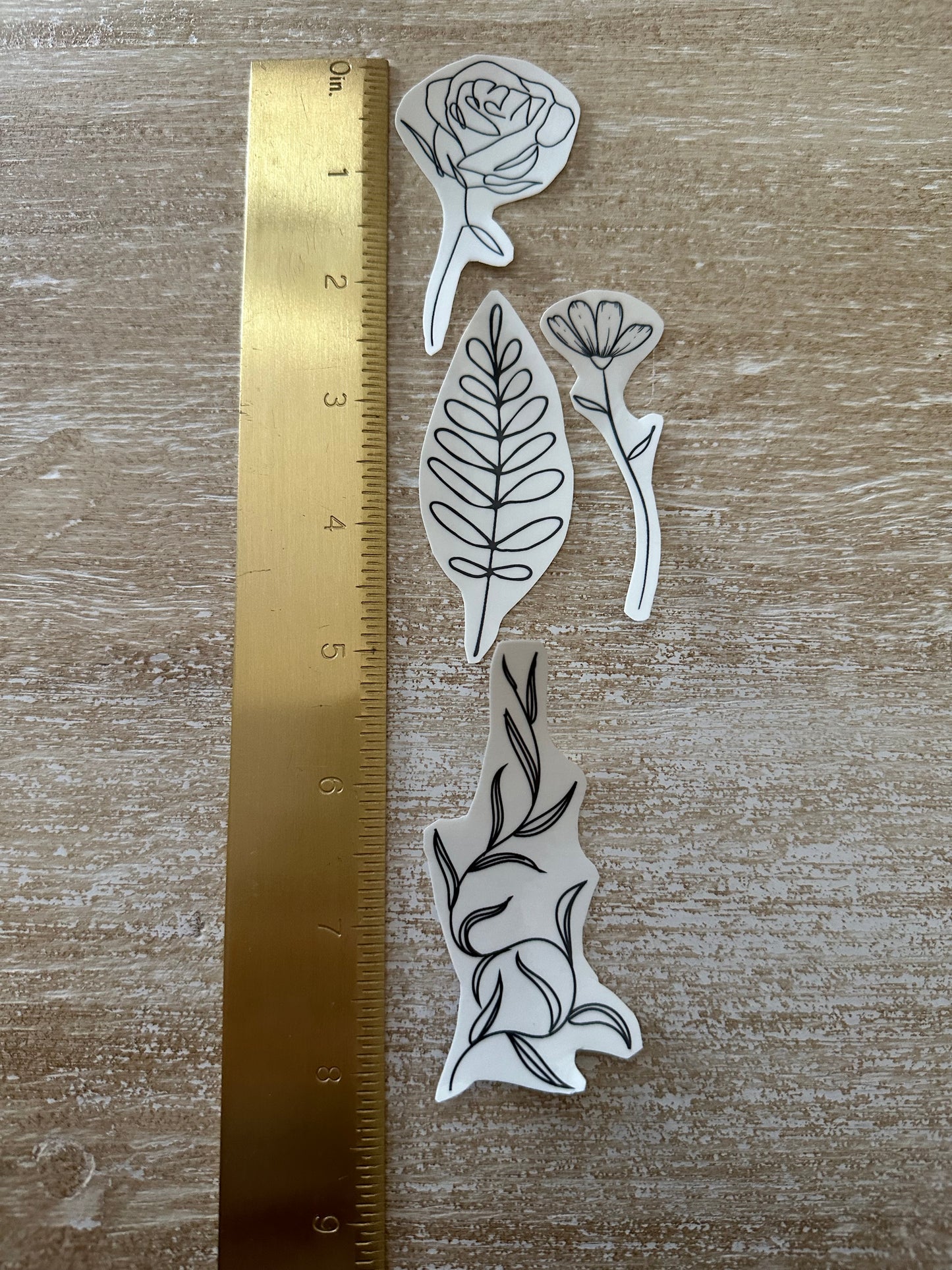 Medium Botanical Fine Line Temporary Tattoos