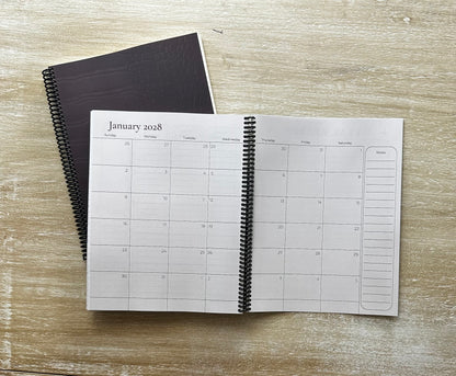 2027 Signature Velvet Noir Crocodile Lifestyle Planner