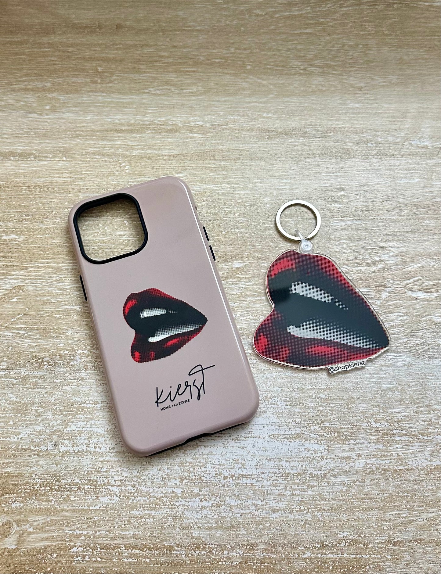 Vintage Red Lips Ornament + Keychain