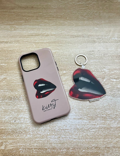 Vintage Red Lips Ornament + Keychain