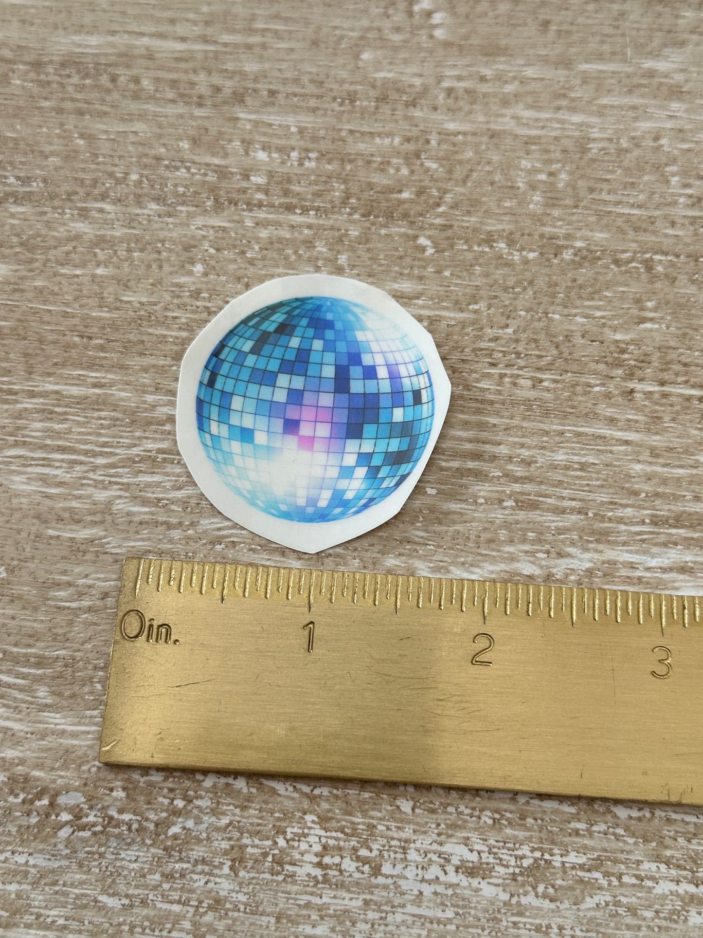 Large colorful disco ball temporary tattoos