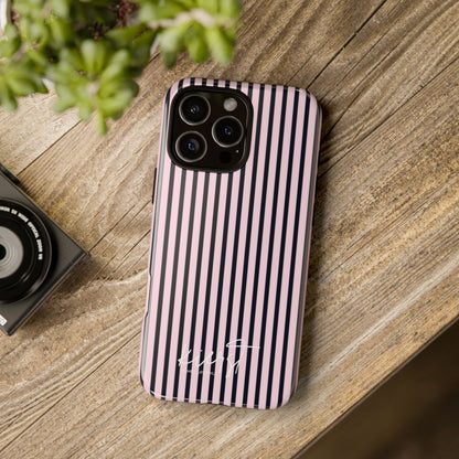 Signature Pink + Signature Storm Stripe iPhone Case