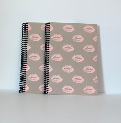Pillow Talk-Inspired Lips on Oat Notebook