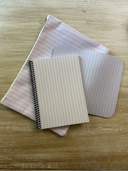 kierst Signature Pink + Cream Striped Mouse Pad