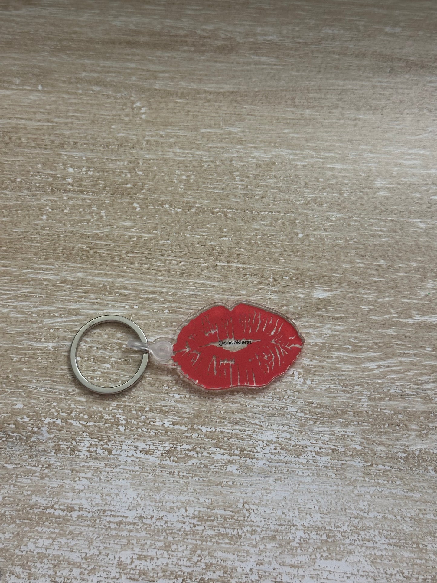 Red Lips Acrylic Keychain