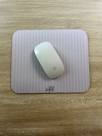 kierst Signature Pink + Cream Striped Mouse Pad
