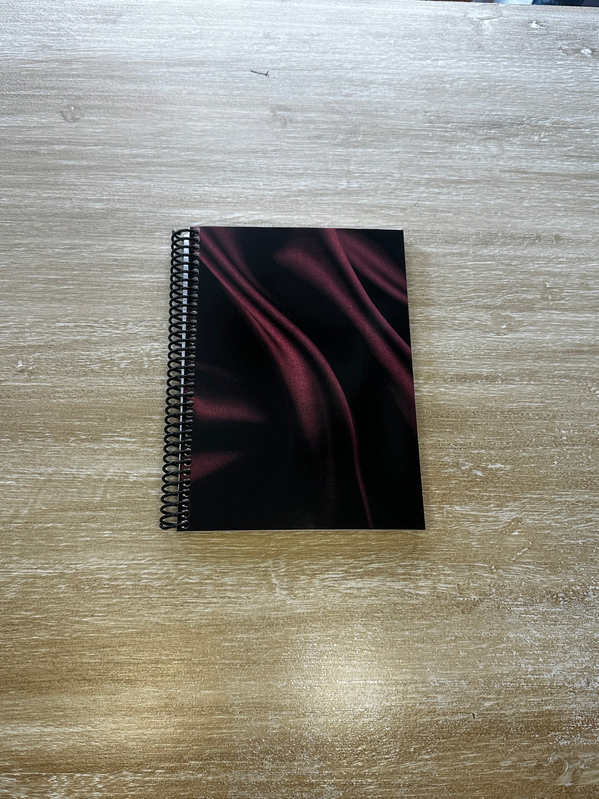 Signature Velvet Noir Silk Print Notebook