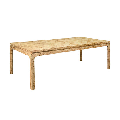 Adams Rectangular Dining Table in Burl Wood