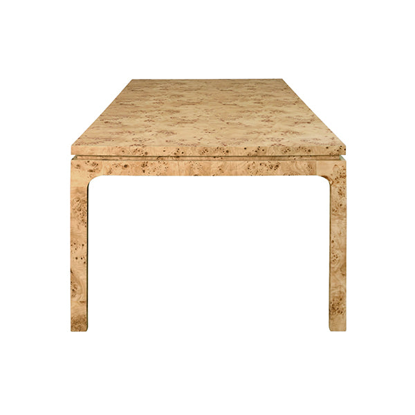Adams Rectangular Dining Table in Burl Wood