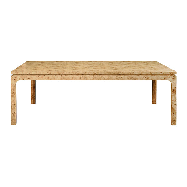 Adams Rectangular Dining Table in Burl Wood