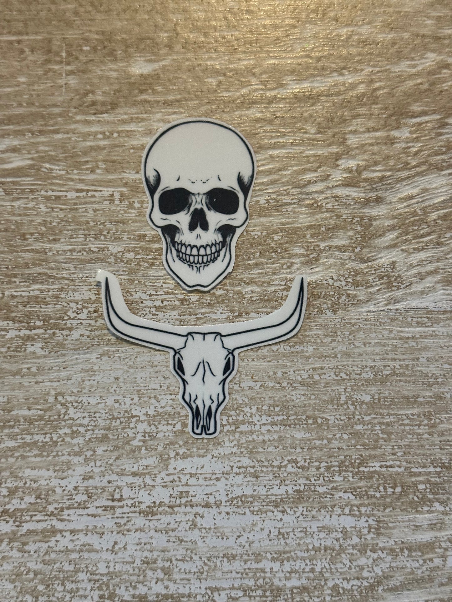 Skulls Fine Line Temporary Tattoos