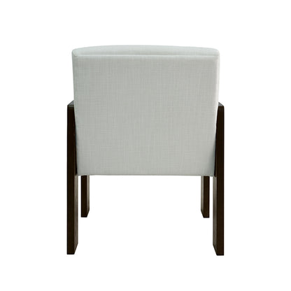 Astor Armchair in Espresso Oak & White Linen