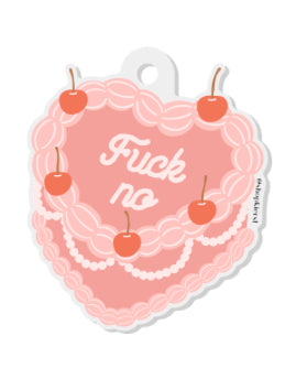 F No Heart Shaped Cake Keychain