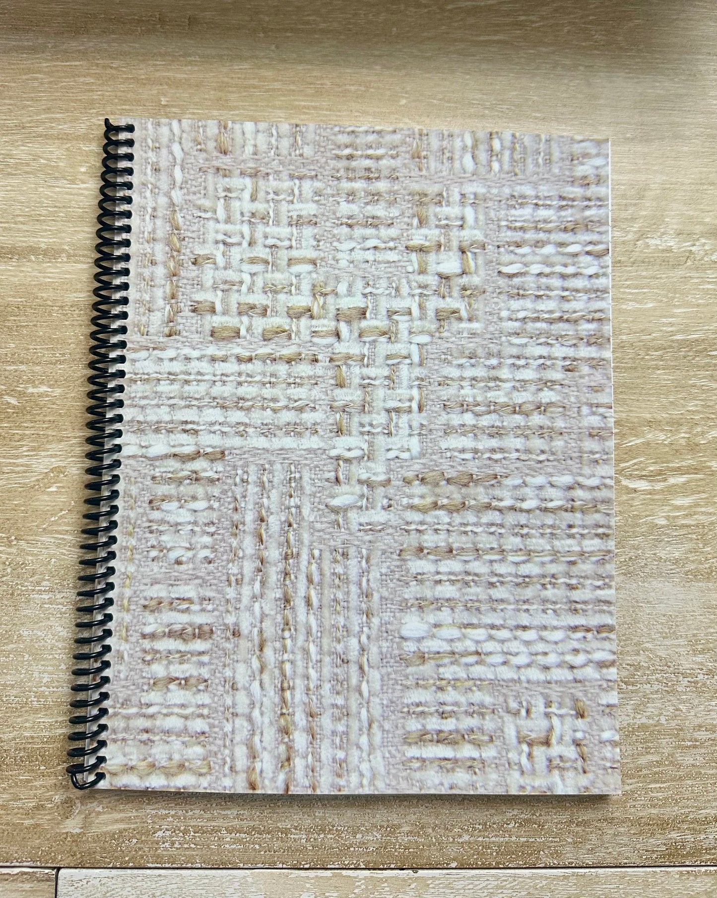 Cream + Gold Tweed Print Notebook