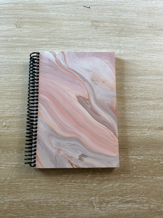 Blush Swirl Marble Notebook