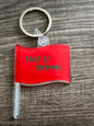 Red Flag Acrylic Keychains