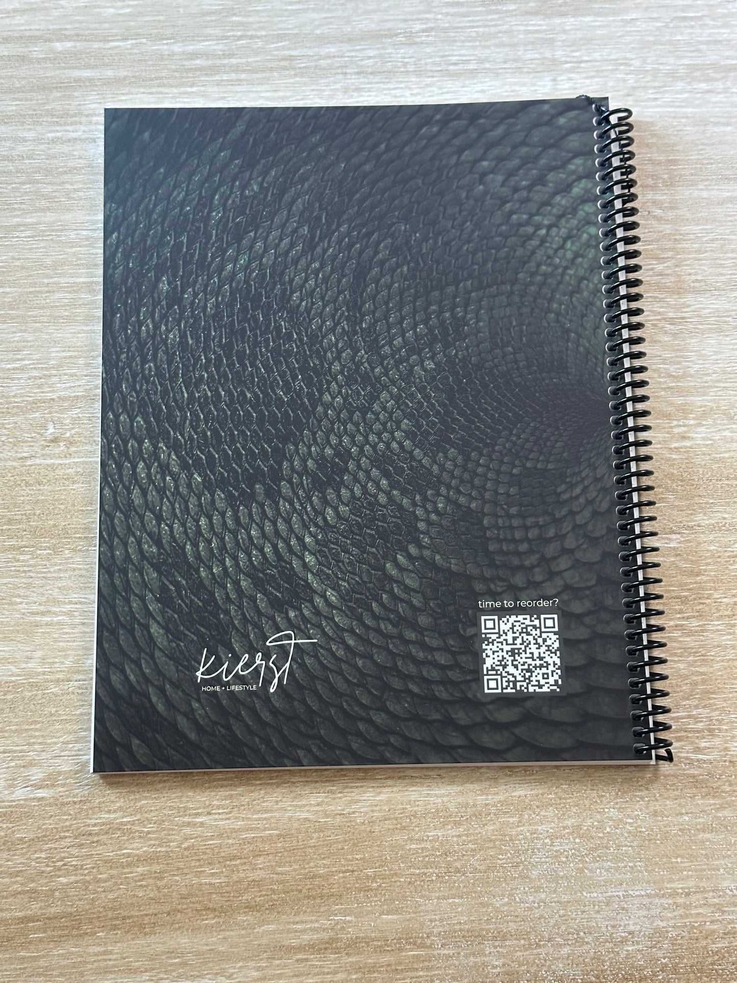 Deep Rich Green Snake Print Notebook