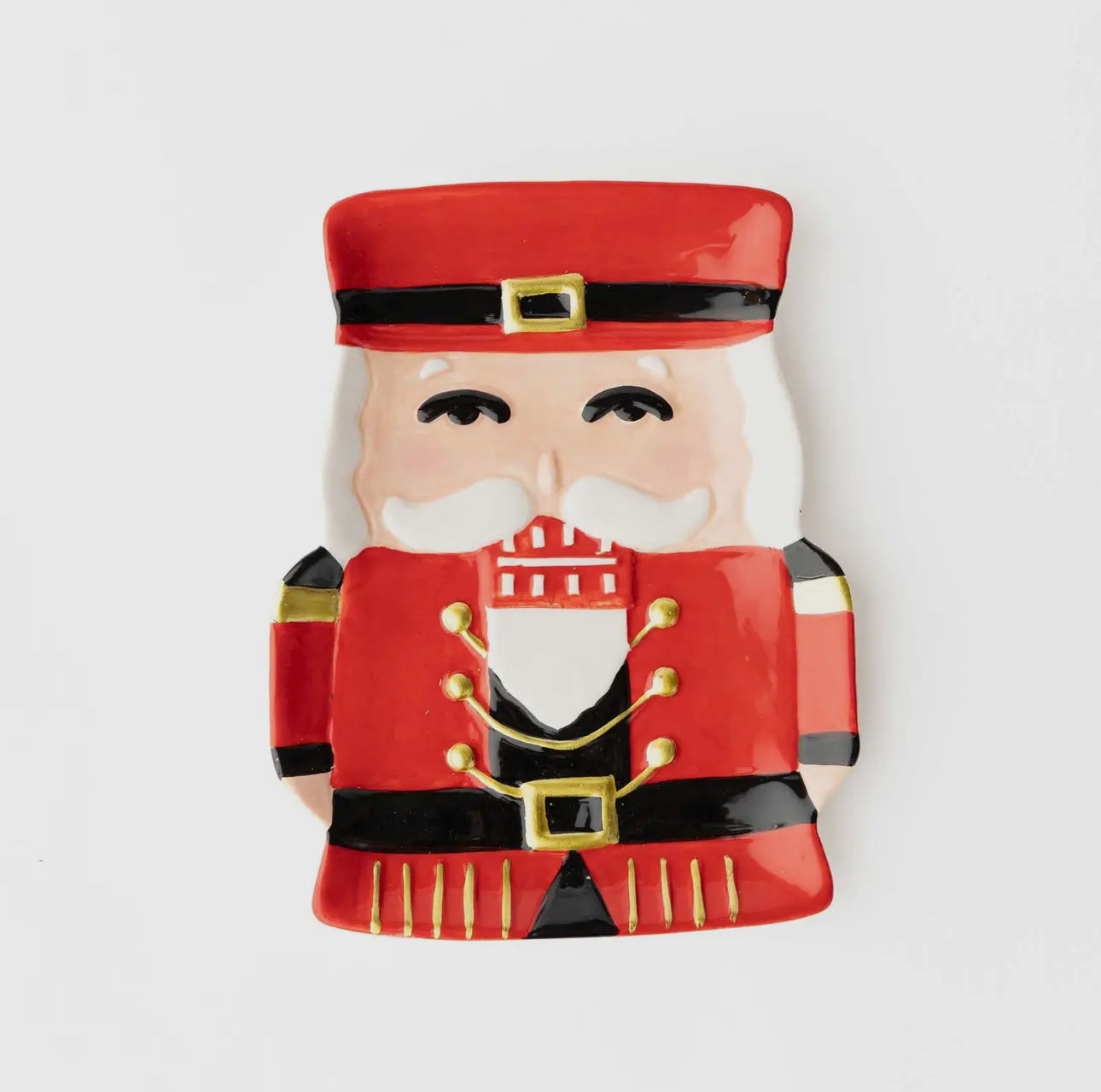 Red Nutcracker Dessert Plate