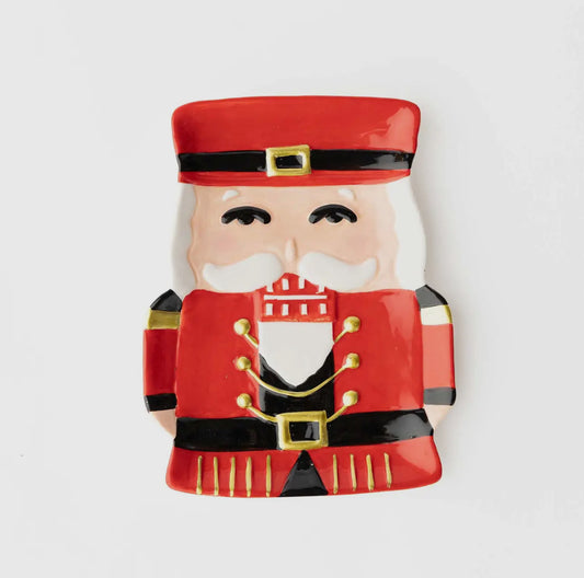 Red Nutcracker Dessert Plate