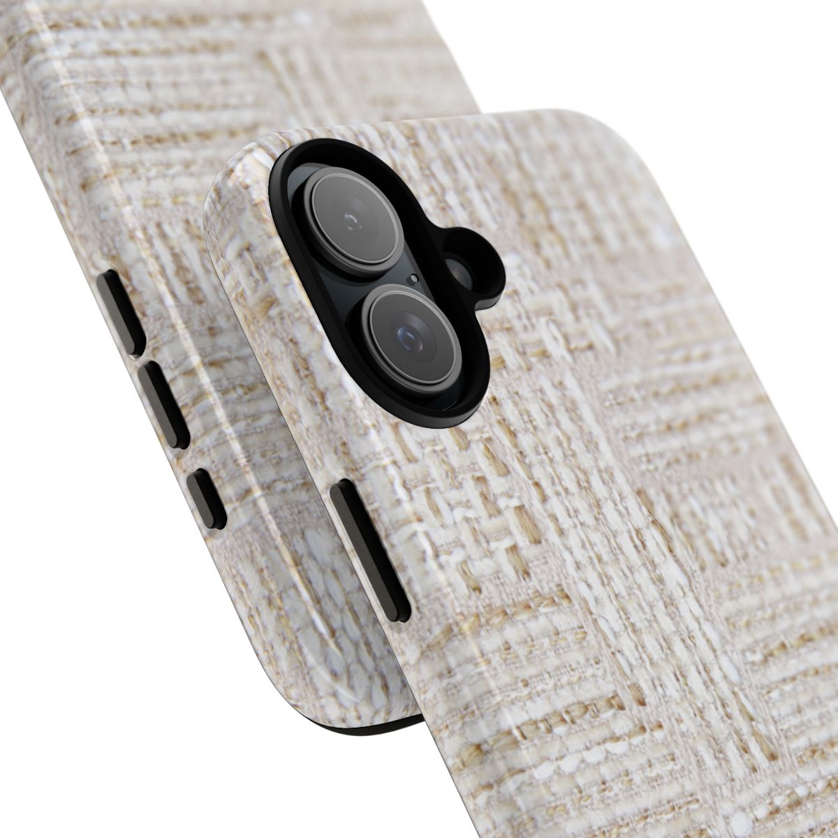 Cream + Gold Tweed Print iPhone Case
