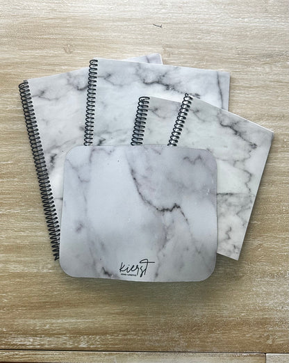 Lived-In Grey Marble Notebook