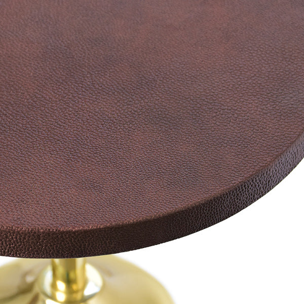 Bolton Cigar Table in Brass & Leather