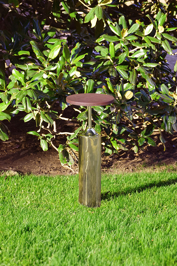 Bolton Cigar Table in Brass & Leather