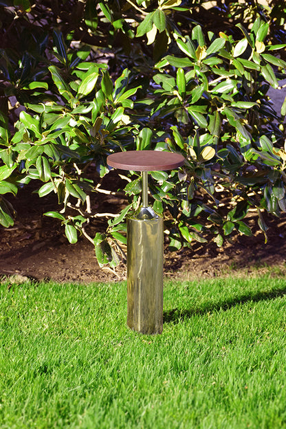 Bolton Cigar Table in Brass & Leather