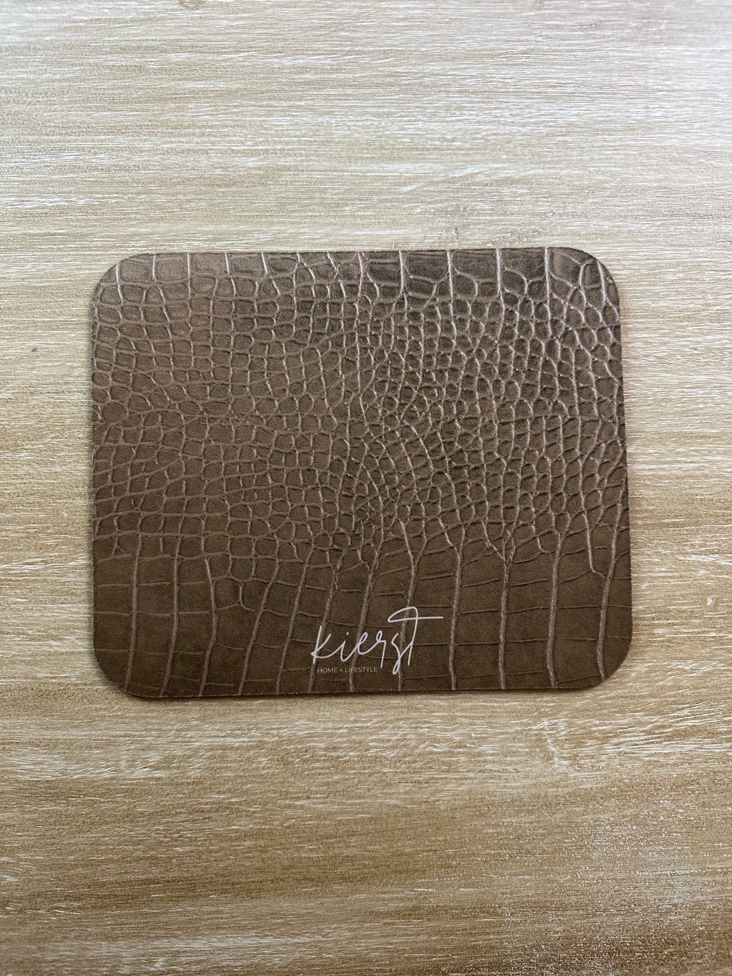 Tan Alligator Print Mouse Pad