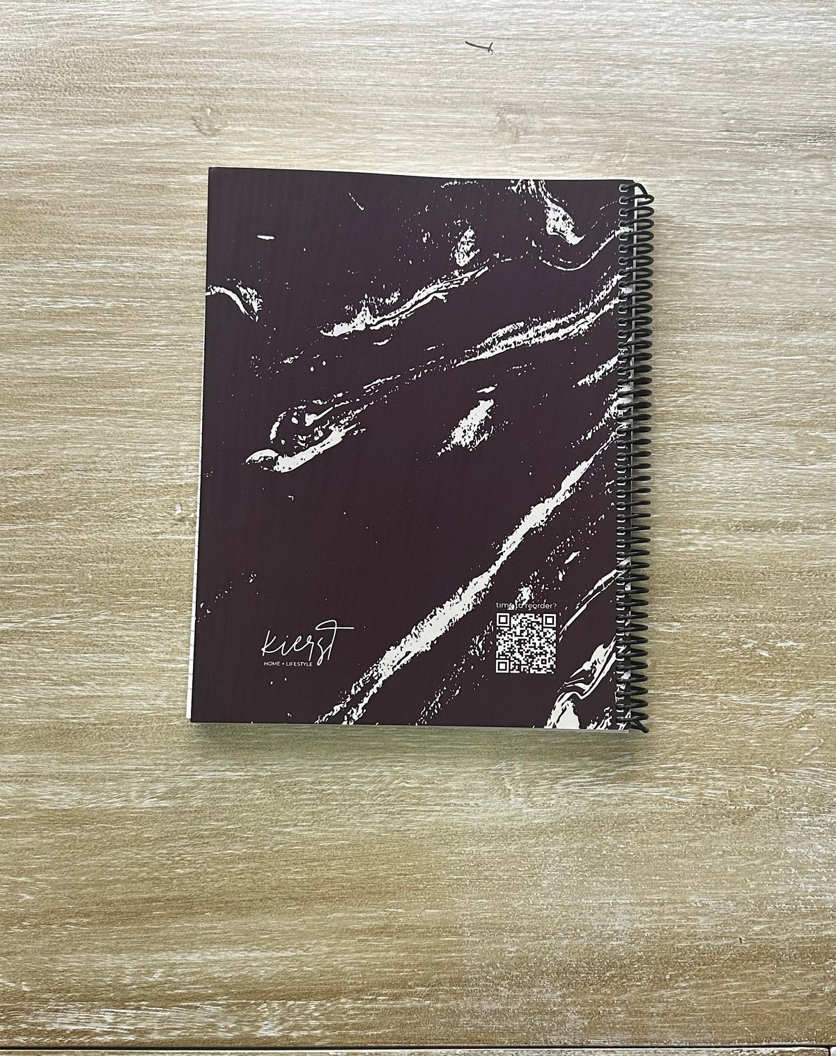 Cream Marble on Signature Velvet Noir Notebook