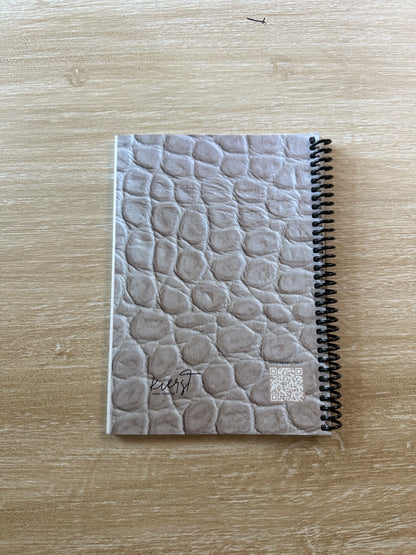 Cream Reptile Print Notebook