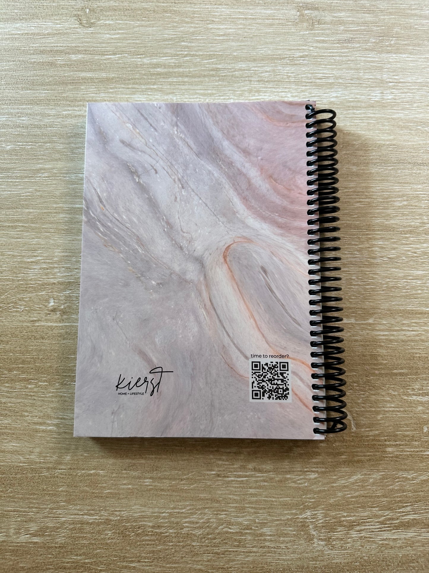 Blush Swirl Marble Notebook