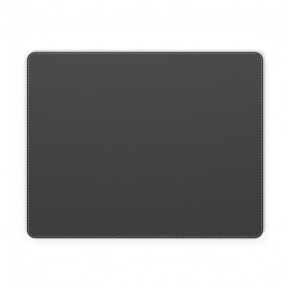 Navy Silk Print Faux Leather Mouse Mat