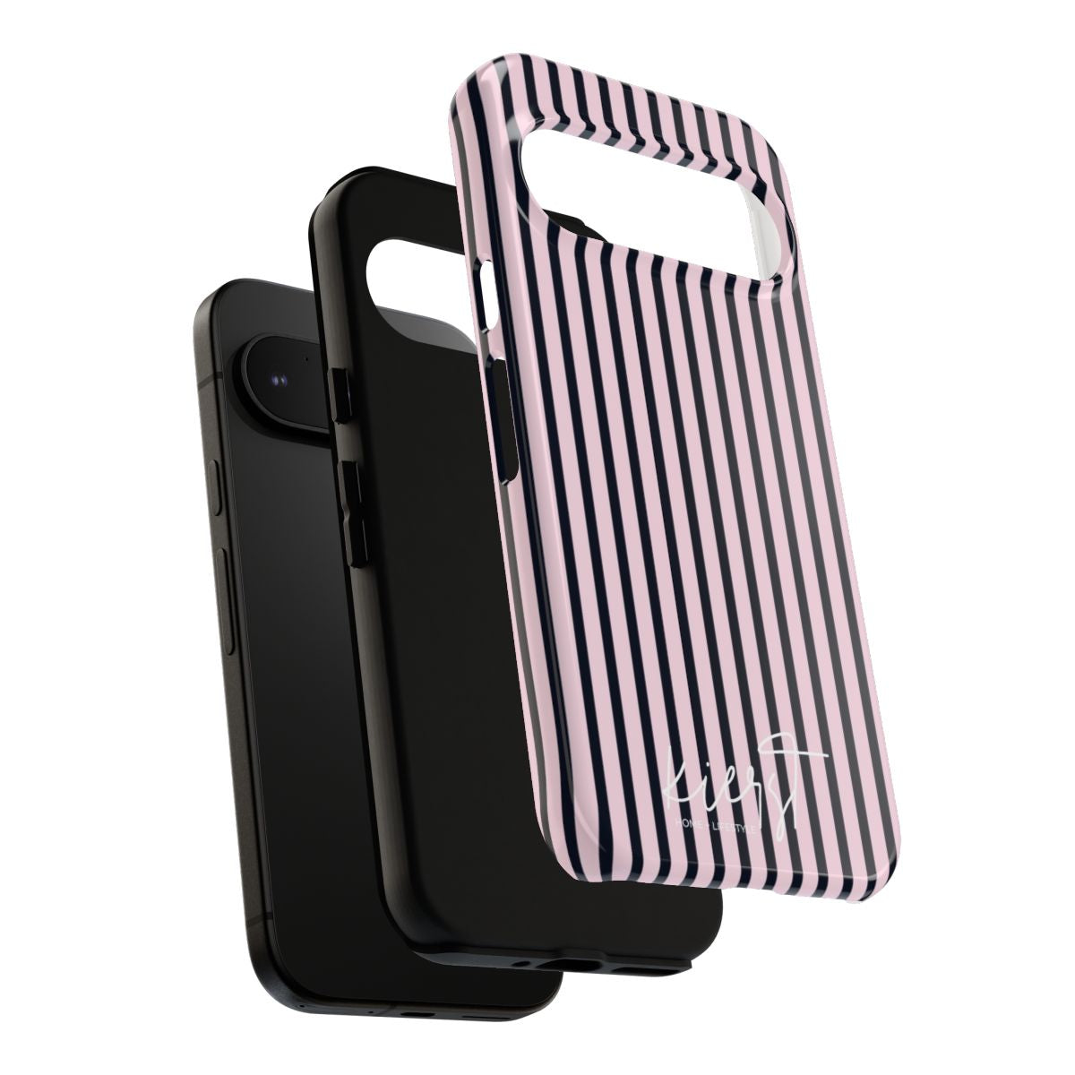 Signature Pink + Signature Storm Stripe Google Pixel Phone Case