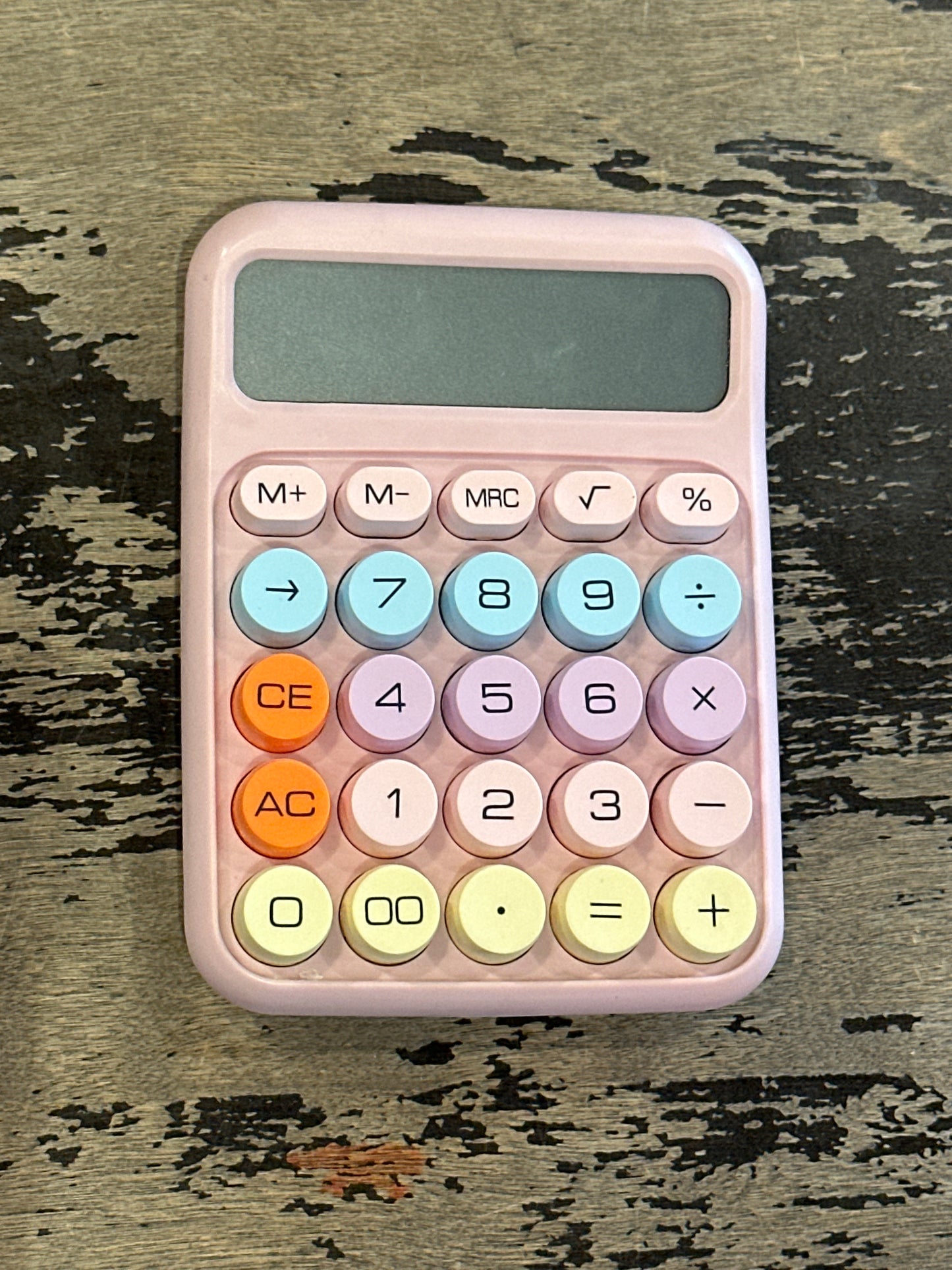 Small Colorful Desk Calculator