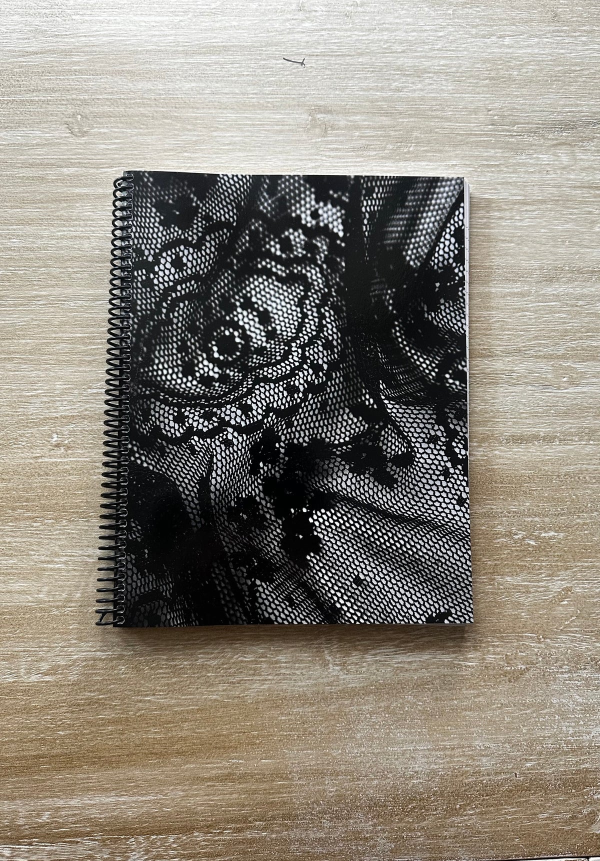 Black + White Lace Notebook