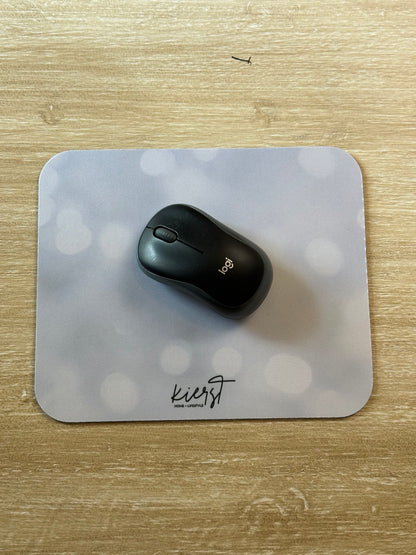 White Sparkle Mouse Pad