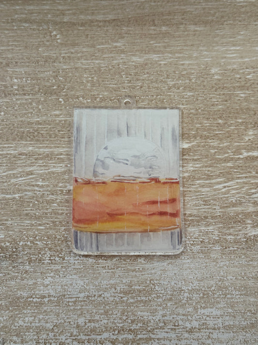 Whiskey Glass Keychain