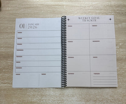 2026 Lifestyle Planner - Signature Velvet Noir Lattice