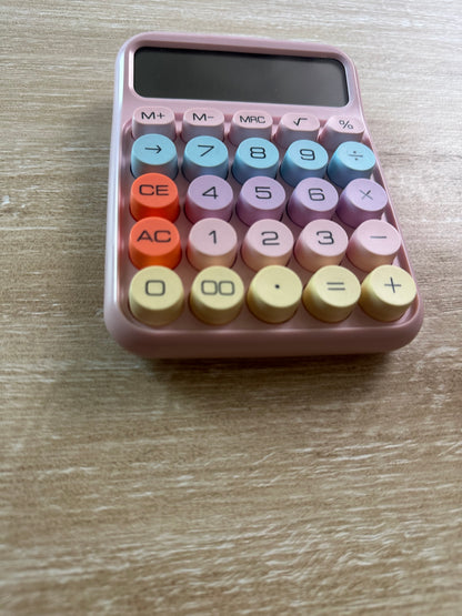 Small + Medium Colorful Desk Calculator