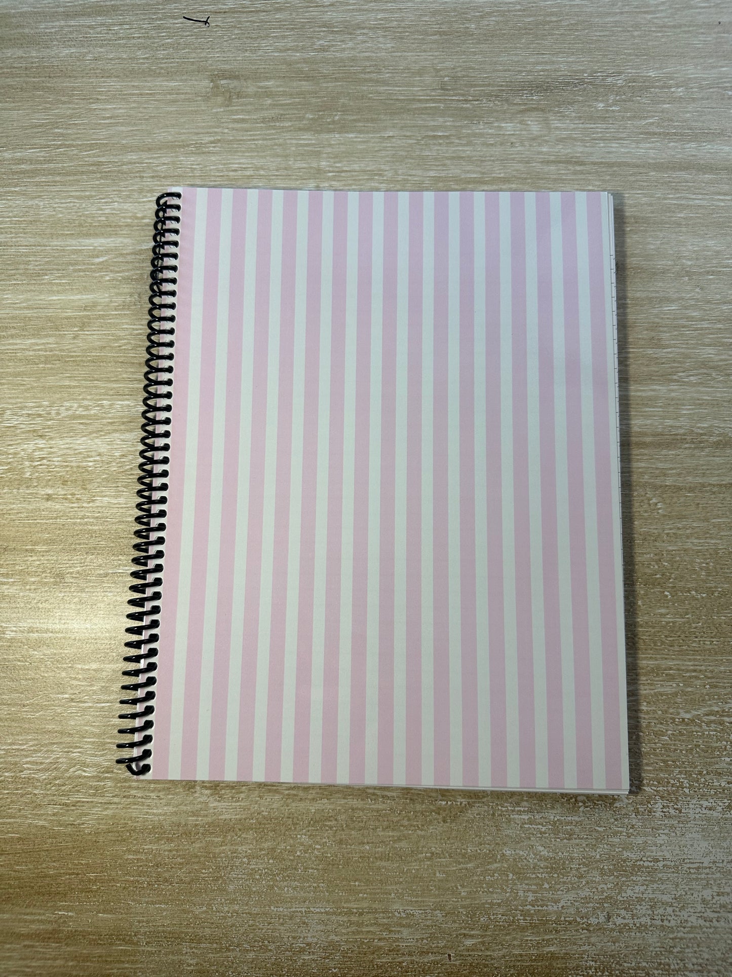 Signature Pink + Cream Striped Notebook